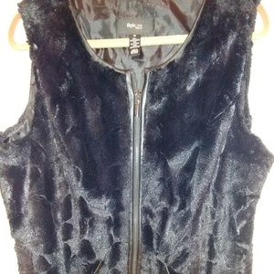 Black Faux Vest